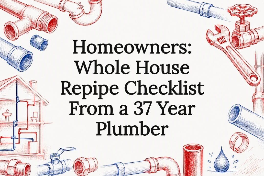 Homeowners: Whole House Repipe Checklist From a 37 Year Plumber