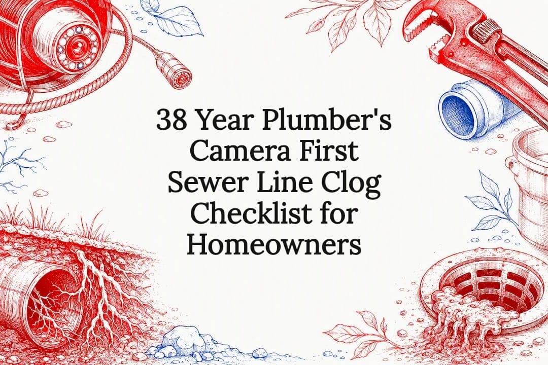 38 Year Plumber's Camera First Sewer Line Clog Checklist for Homeowners